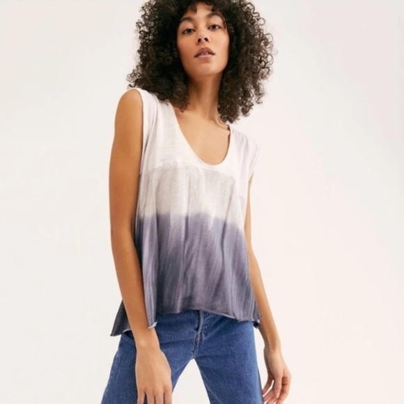Free People We The Free Paradise Tee Lilac Fog Ombré Small - Picture 2 of 16